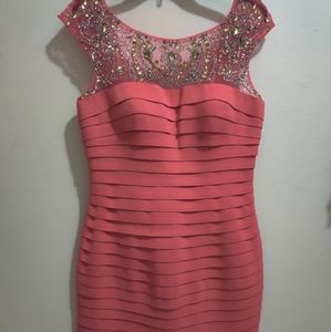 Sherri Hill Pink Fancy Dress